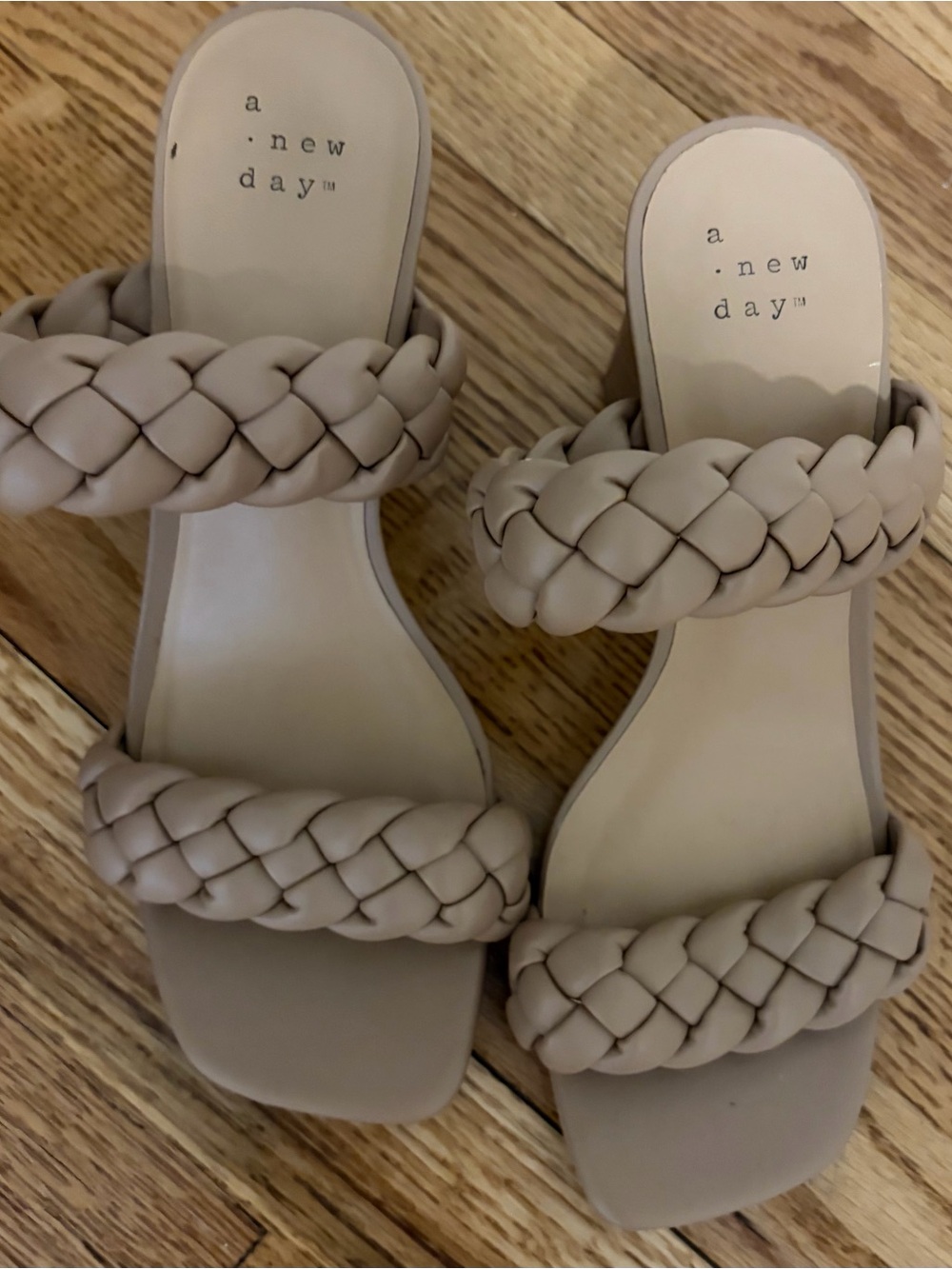 Target a new day braided double-strap slide sandals - beige
